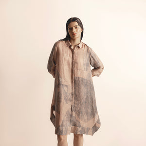 NADRU GRAPHIC PRINTED SHIRT DRESS