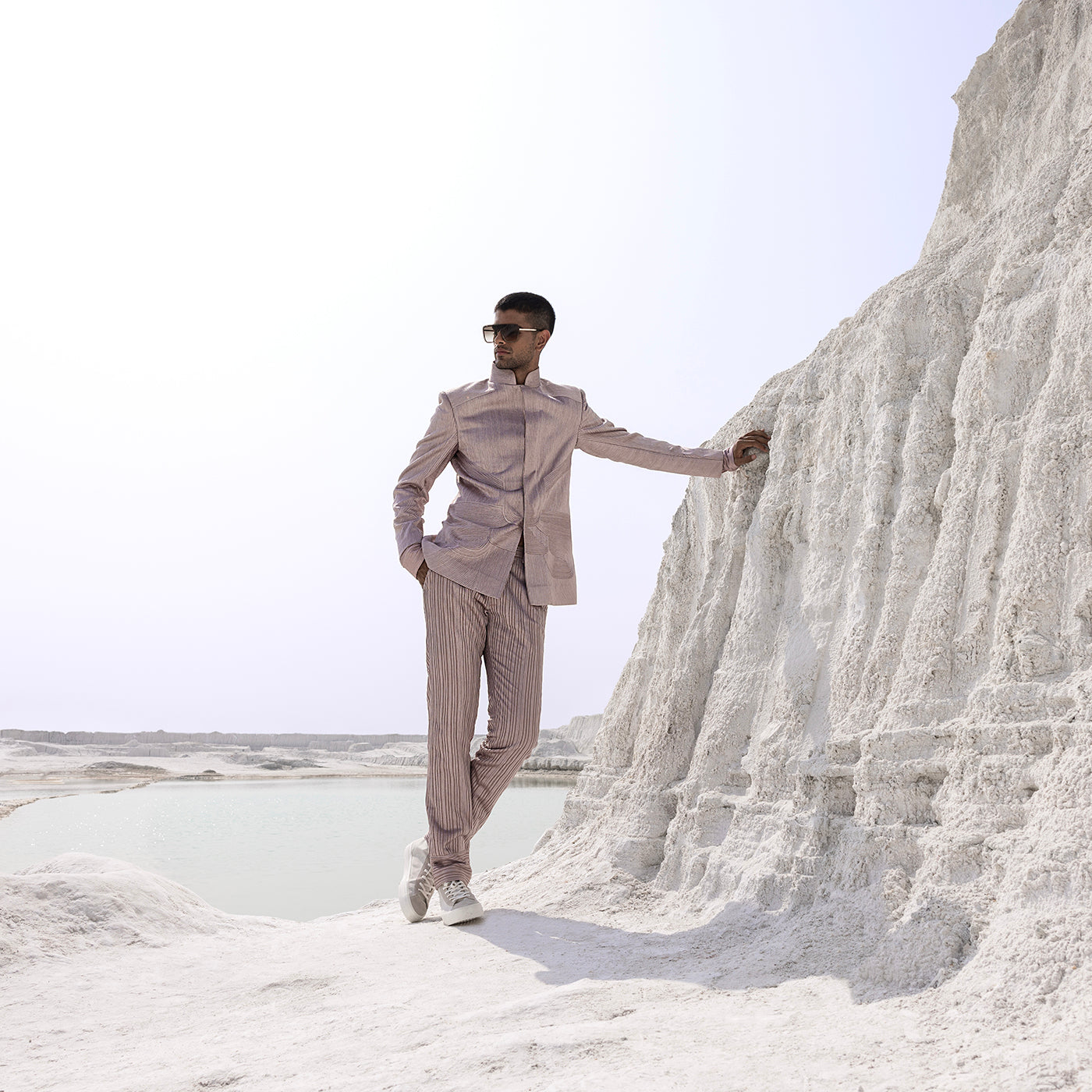 Yarn couched Bandhgala – artisanal menswear with traditional touch