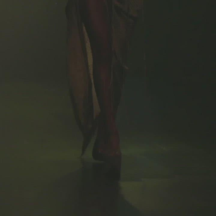 Halter Neck Cowl Draped Dress with Embellished Belt. abhisheksharma, abhishekstudio, Vartika Singh.