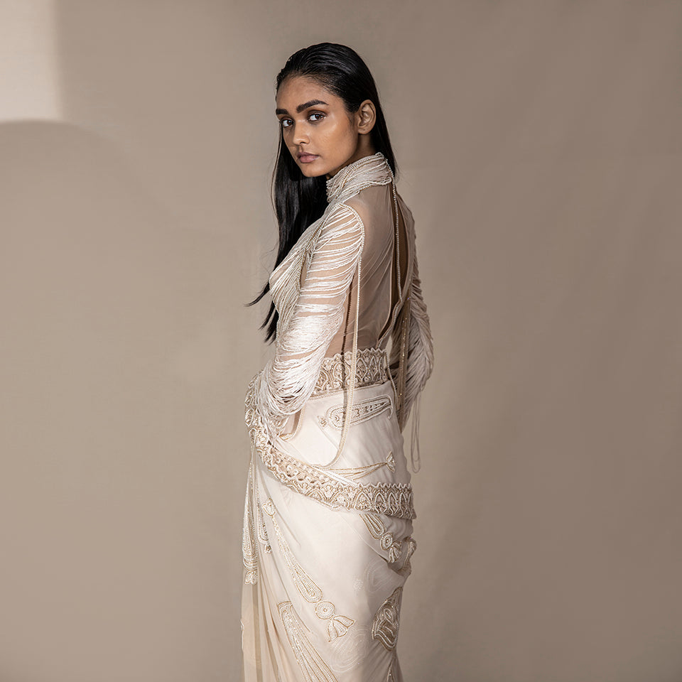 Chiffon Saree, bridal saree, sari, draped styles, indian wear