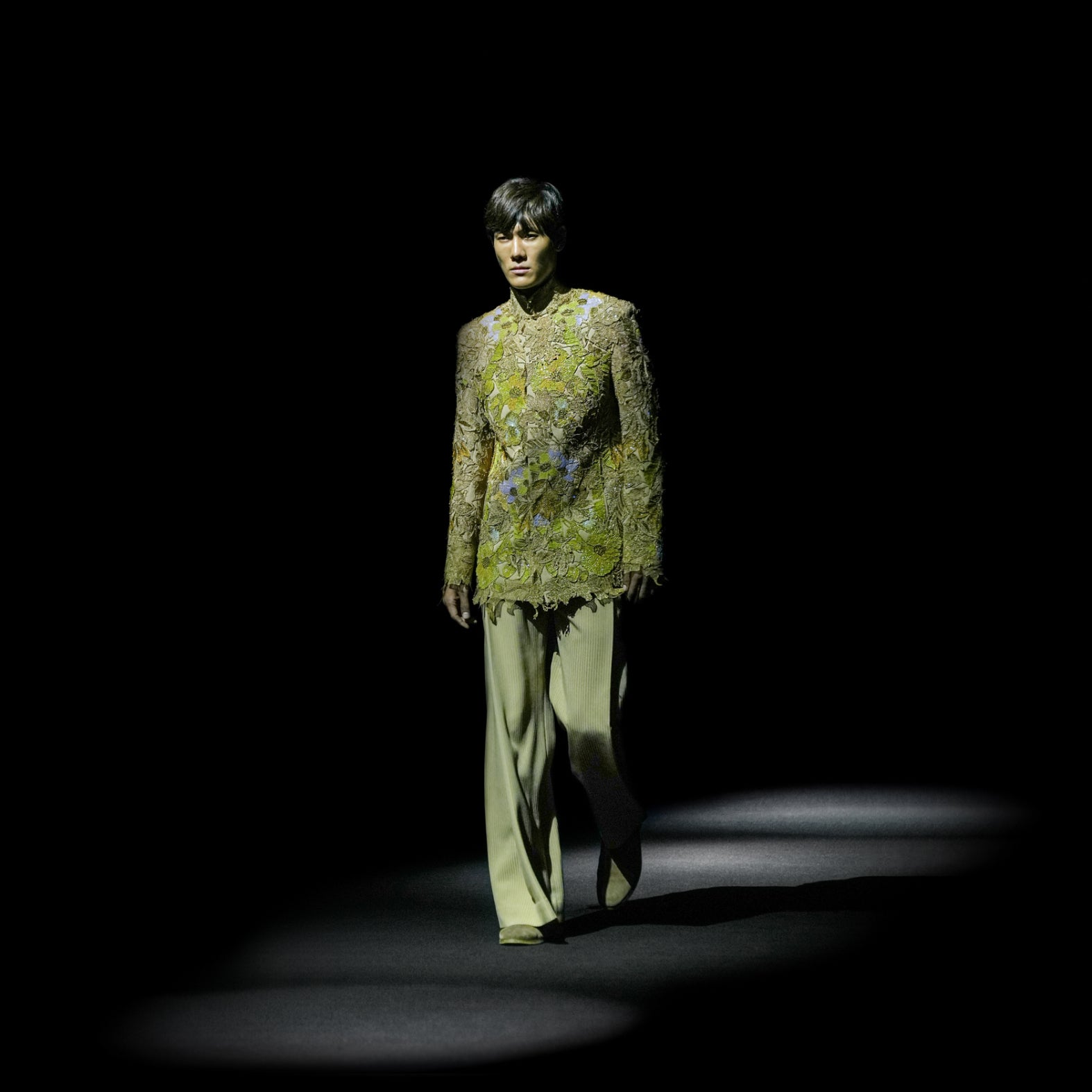 Filigree Craft Bandgala Jacket with textured flared pants. – Abhishek ...