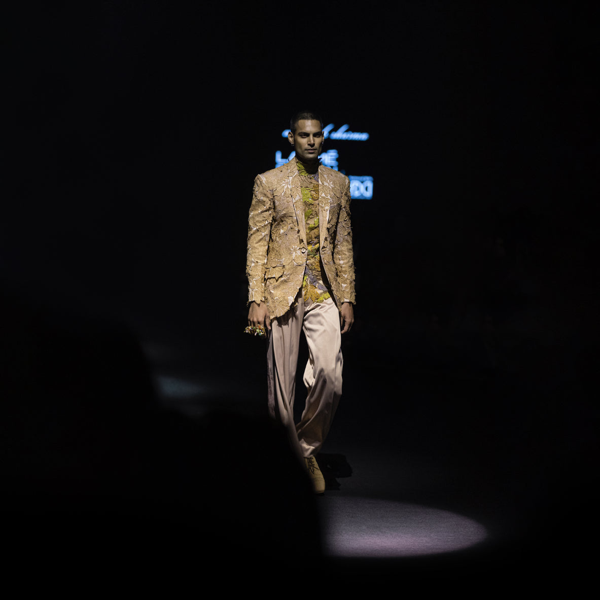One button style jacket with metallic delicate embroidery – modern embroidered designer blazer,Runway style, cocktail suit, menswear